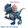 Figurine de dilophosaure en briques avec ses dimensions 12 x 8 x 5,6 cm - EducaKid