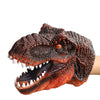 Marionnette à main tyrannosaure rex rouge en caoutchouc souple portée sur la main - EducaKid